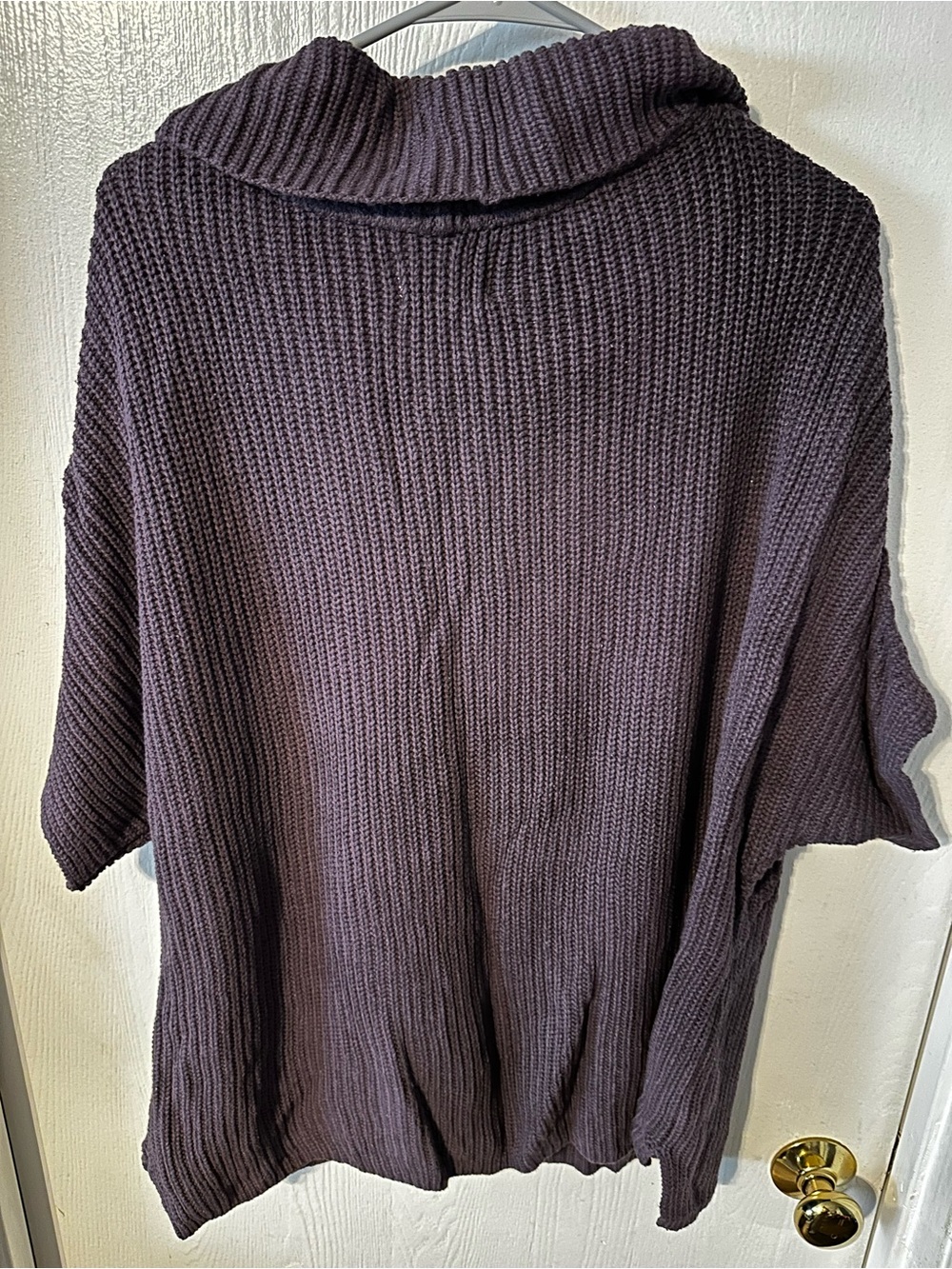 Pact Women's Purple Thistle Heather Sweater Poncho OS - Picture 3 of 8